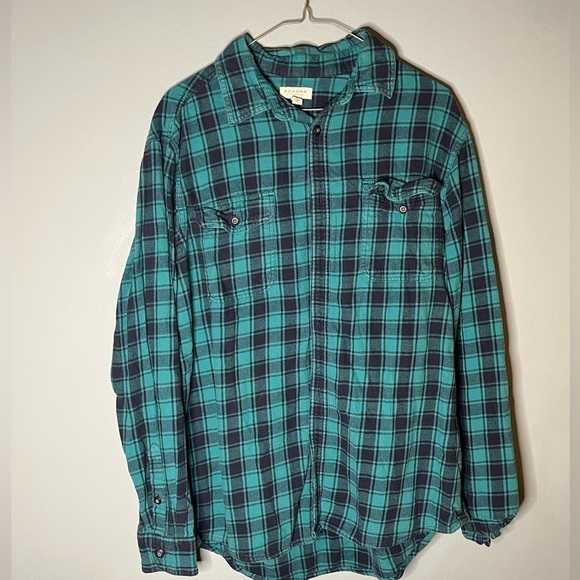 Sonoma Tops - Green/blue flannel